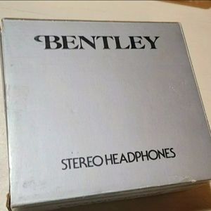 Vintage New Bentley Headphones Over The Ear Black In Box!